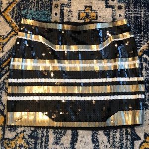 Express sequin mini skirt